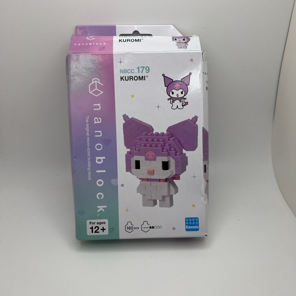 nanoblock Sanrio Kuromi, Character Collection Series Building Kit, Open Box